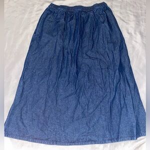 Anthony Richards Denim Skirt MIDI Modest Size 10P Elastic Waist Has  Pockets